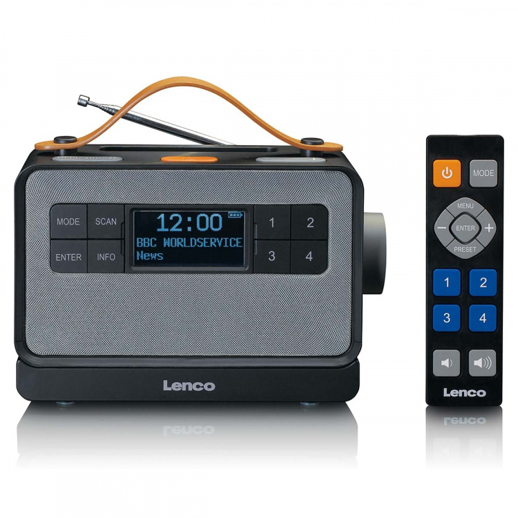 Lenco Bærbar FM/DAB+ radio med store knapper og 
