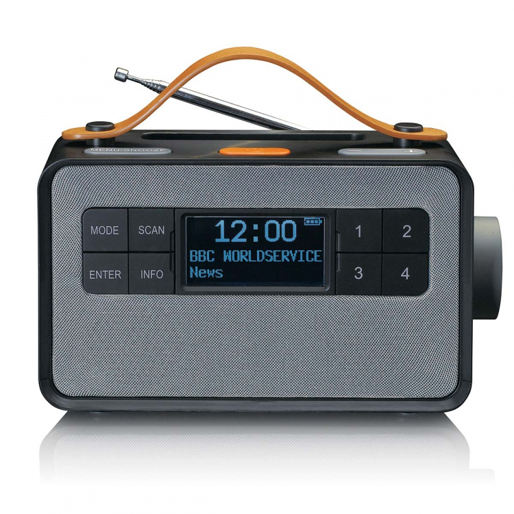 Lenco Bærbar FM/DAB+ radio med store knapper og 
