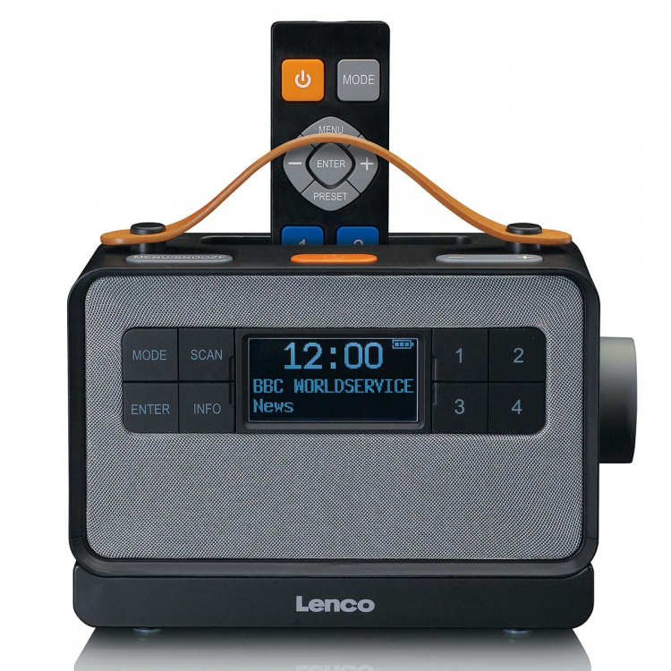 Lenco Bærbar FM/DAB+ radio med store knapper og 