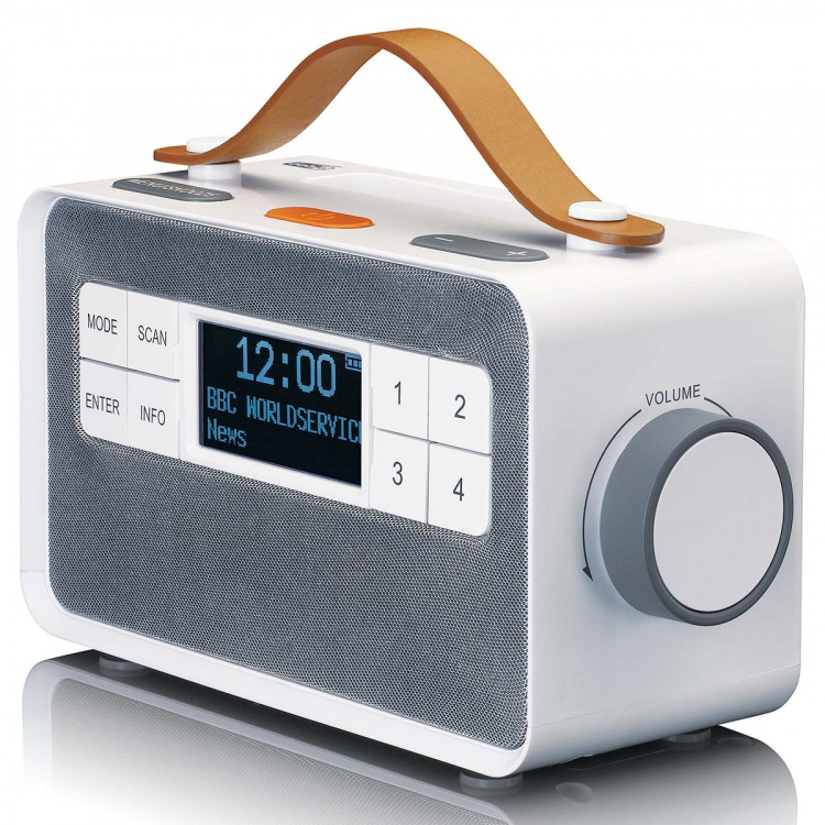 Lenco Bærbar FM/DAB+ radio med store knapper og 
