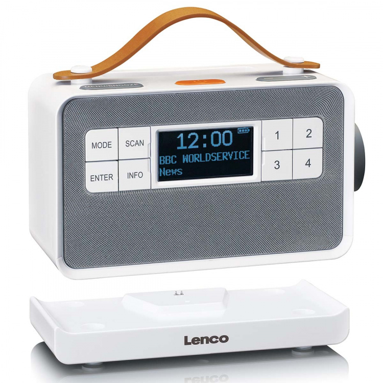 Lenco Bærbar FM/DAB+ radio med store knapper og 