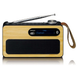 Lenco Bærbar DAB+/ FM-radio med Bluetooth® Bamboo Black Lenco Bærbar DAB+/ FM-radio med Bluetooth® Bamboo Black