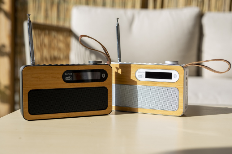 Lenco Bærbar DAB+/ FM-radio med Bluetooth® Bamboo Black Lenco Bærbar DAB+/ FM-radio med Bluetooth® Bamboo Black