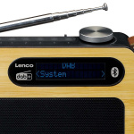 Lenco Bærbar DAB+/ FM-radio med Bluetooth® Bamboo Black Lenco Bærbar DAB+/ FM-radio med Bluetooth® Bamboo Black