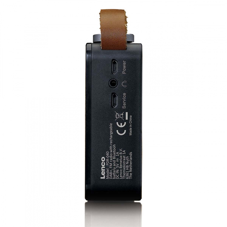 Lenco Bærbar DAB+/ FM-radio med Bluetooth® Bamboo Black Lenco Bærbar DAB+/ FM-radio med Bluetooth® Bamboo Black