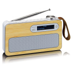 Lenco Bærbar DAB+/ FM-radio med Bluetooth® Bamboo White Lenco Bærbar DAB+/ FM-radio med Bluetooth® Bamboo White