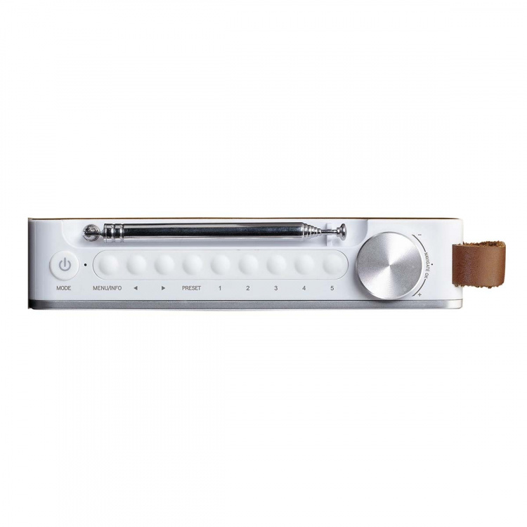 Lenco Bærbar DAB+/ FM-radio med Bluetooth® Bamboo White Lenco Bærbar DAB+/ FM-radio med Bluetooth® Bamboo White