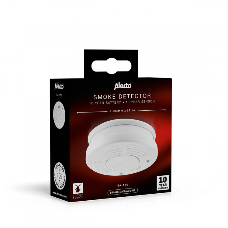 Alecto Røykvarsler med 10 års batterilevetid + lydløs Alecto Røykvarsler med 10 års batterilevetid + lydløs