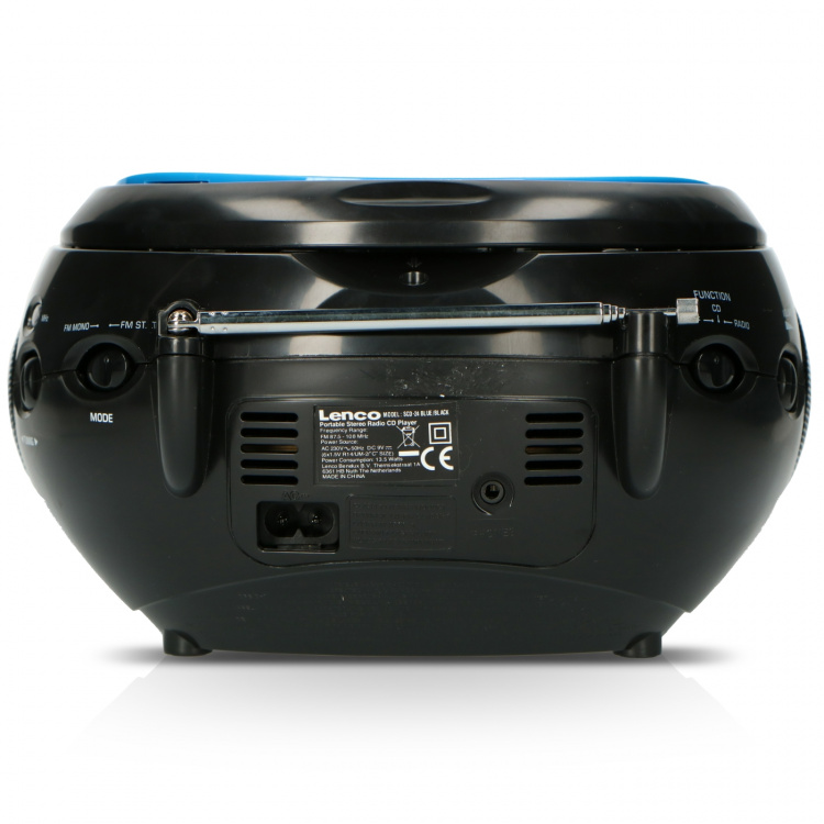 Lenco Bærbar FM-radio med CD Blå / Svart