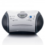 Lenco Bærbar CD-spiller med FM-radio og Bluetooth® Hvit / Svart