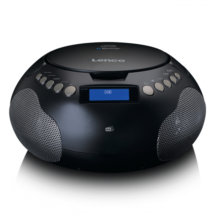 Lenco Boombox med DAB+/ FM-radio og Bluetooth® Black Lenco Boombox med DAB+/ FM-radio og Bluetooth® Black