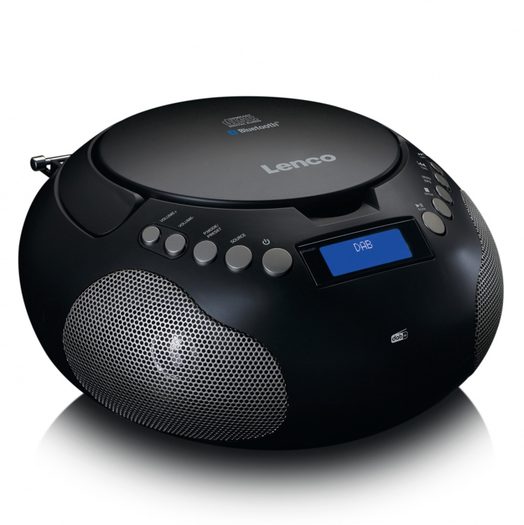 Lenco Boombox med DAB+/ FM-radio og Bluetooth® Black Lenco Boombox med DAB+/ FM-radio og Bluetooth® Black