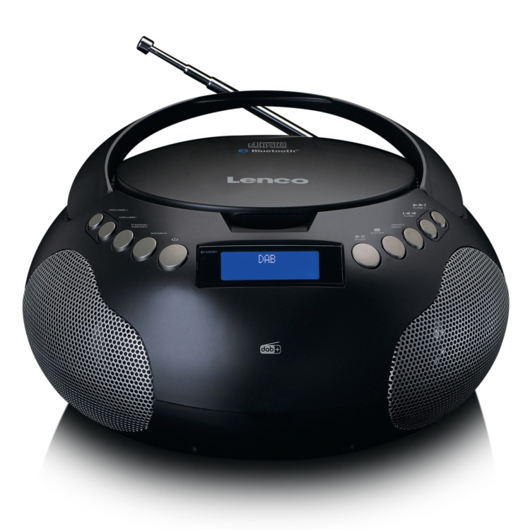 Lenco Boombox med DAB+/ FM-radio og Bluetooth® Black Lenco Boombox med DAB+/ FM-radio og Bluetooth® Black