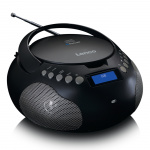 Lenco Boombox med DAB+/ FM-radio og Bluetooth® Black Lenco Boombox med DAB+/ FM-radio og Bluetooth® Black