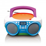 Lenco Bærbar FM-radio og CD/USB-spiller Flerfarget