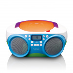 Lenco Bærbar FM-radio og CD/USB-spiller Flerfarget