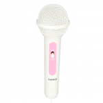 Lenco Bærbar FM-radio CD/MP3/USB-mikrofon og lyseffekter Rosa