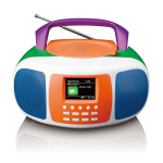 Lenco Bærbar DAB+/FM-radio med Bluetooth®, CD-spiller og stor LCD-fargeskjerm Glade farger for barn