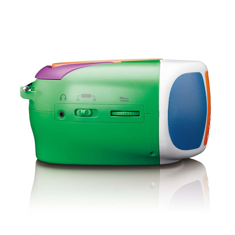 Lenco Bærbar DAB+/FM-radio med Bluetooth®, CD-spiller og stor LCD-fargeskjerm Glade farger for barn