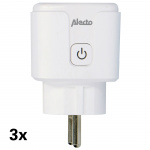 Alecto Smart Wi-Fi-plugg 16A 3680W 3-pakning Hvit