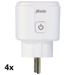 Alecto Smart Wi-Fi-plugg 16A 3680W 4-pakning Hvit