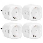 Alecto Smart Wi-Fi-plugg med energimonitor 16A 3680W 4-pakning Hvit Alecto Smart Wi-Fi-plugg med energimonitor 16A 3680W 4-pakning Hvit