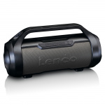 Lenco Sprutsikker Bluetooth®-høyttaler med FM-radio, USB, SD og festlys Svart Lenco Sprutsikker Bluetooth®-høyttaler med FM-radio, USB, SD og festlys Svart