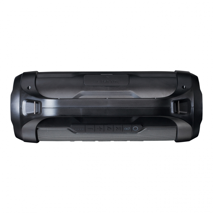 Lenco Sprutsikker Bluetooth®-høyttaler med FM-radio, USB, SD og festlys Svart Lenco Sprutsikker Bluetooth®-høyttaler med FM-radio, USB, SD og festlys Svart