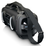 Lenco Sprutsikker Bluetooth®-høyttaler FM-radio USB og micro SD med lyseffekter Svart