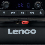 Lenco Sprutsikker Bluetooth®-høyttaler FM-radio USB og micro SD med lyseffekter Svart