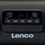 Lenco Sprutsikker Bluetooth®-høyttaler FM-radio USB og micro SD med lyseffekter Svart