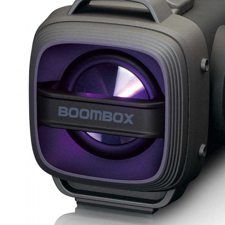 Lenco Sprutsikker Bluetooth®-høyttaler FM-radio USB og micro SD med lyseffekter Svart