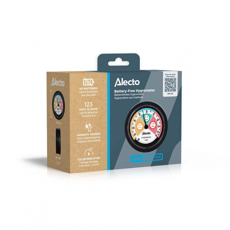 Alecto Analogt hygrometer Svart
