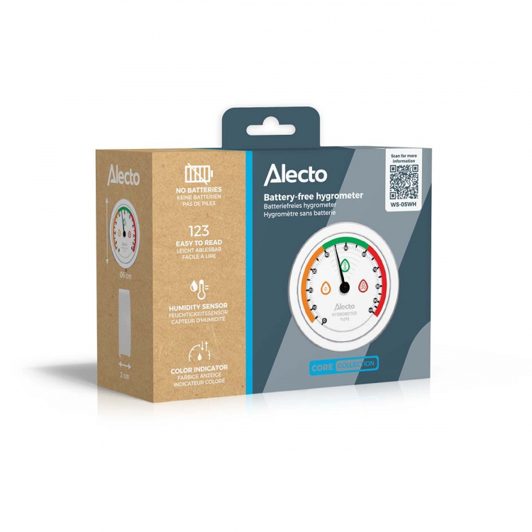 Alecto Analogt hygrometer Svart
