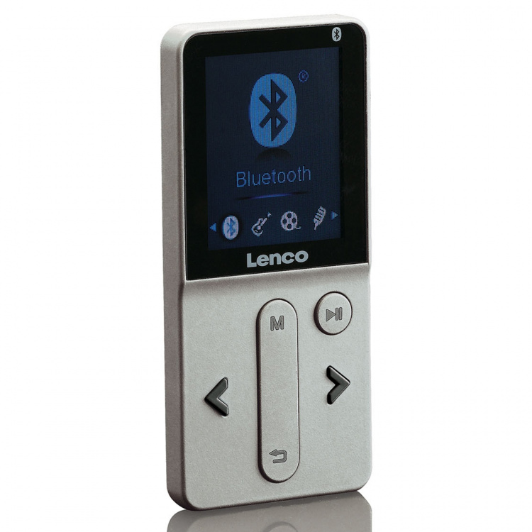Lenco MP4-spiller bluetooth® med 8 GB Silver