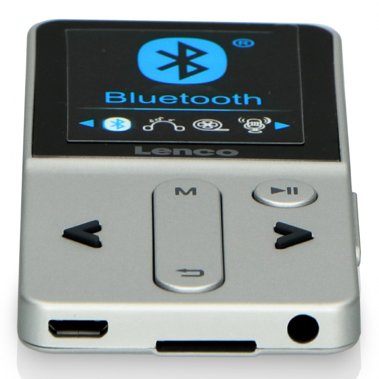 Lenco MP4-spiller bluetooth® med 8 GB Silver