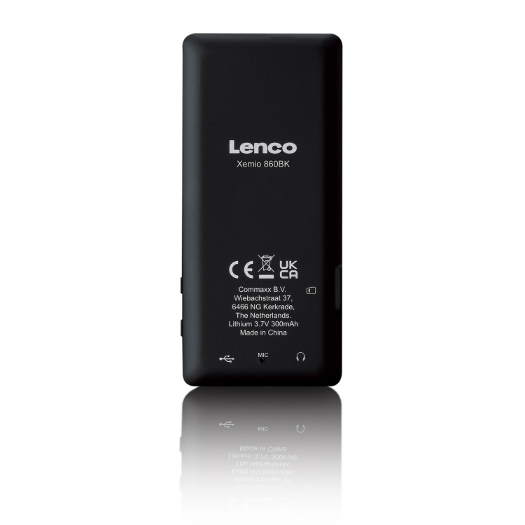 Lenco MP3/MP4-spiller med Bluetooth® og 8 GB internminne Svart