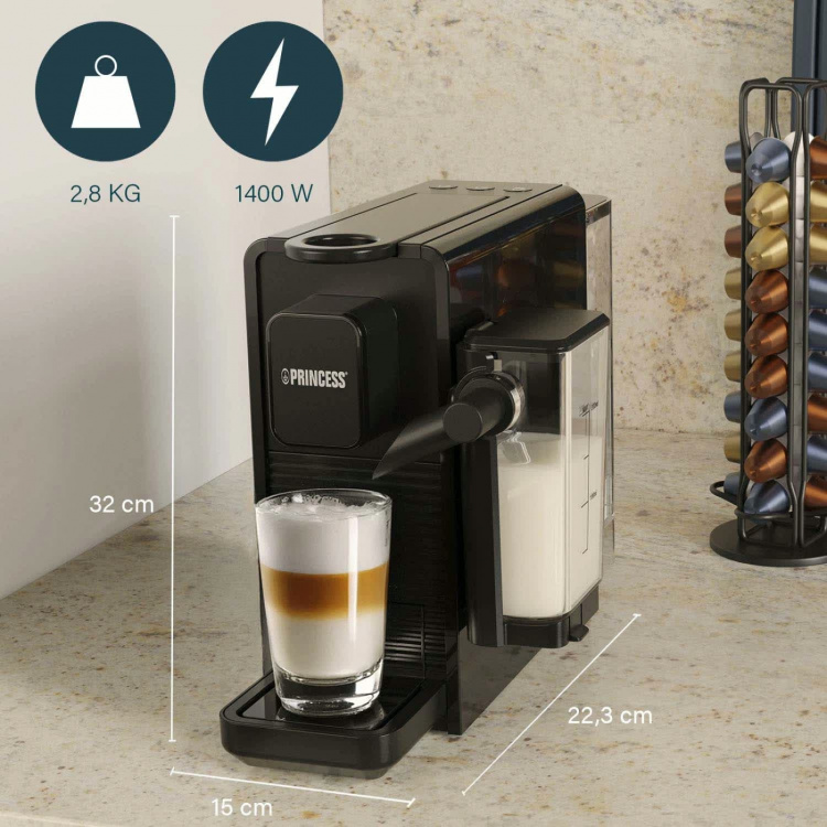 Princess Kapselkaffemaskin Latte Pro 20bar 