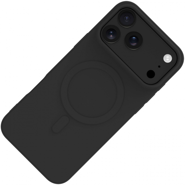 Celly Cromomag Mykt gummideksel MagSafe-kompatibelt iPhone 17 Pro Max Svart