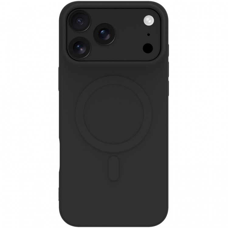 Celly Cromomag Mykt gummideksel MagSafe-kompatibelt iPhone 17 Pro Max Svart