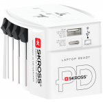 SKROSS Verdens reiseadapter MUV USB AC30PD USB-A+USB-C PD 30W uten jording