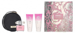 Versace Bright Crystal Giftset 290 ml Edt Spray 90ml/Body Lotion 100ml/Shower Gel 100ml/Pouch
