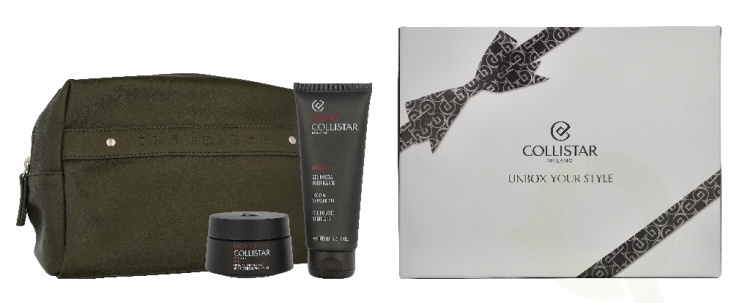 Collistar Uomo Set 150 ml Energizing Anti-Age Cream Gel 50 ml/Mini Toning Shower Gel 100 ml/Pouch