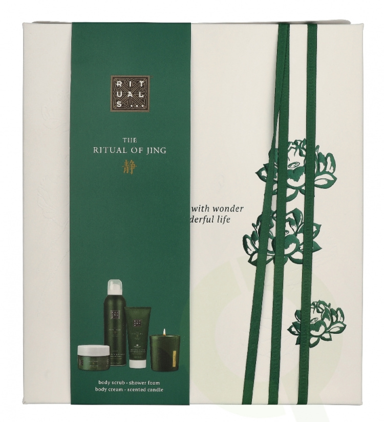 Rituals Jing Medium Giftset 565 ml Scented Candle 140g/Foaming Shower Gel 200ml/Body Cream 100ml/Body Scrub 125g