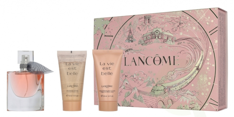 Lancome La Vie Est Belle Giftset 130 ml Edp Spray 30ml/Shower Gel 50ml/Body Lotion 50ml