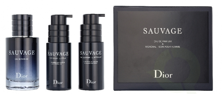 Christian Dior Dior Sauvage Giftset 150 ml Edp Spray 60ml/Cleanser 45ml/Serum 45ml