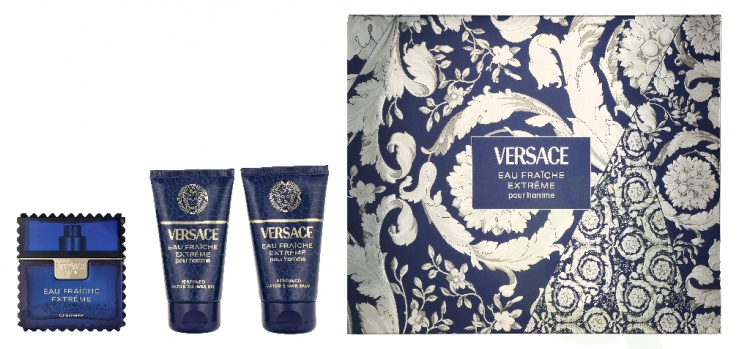 Versace Eau Fraiche Extreme Giftset 150 ml Edp Spray 50ml/Bath & Shower Gel 50ml/Aftershave Balm 50ml