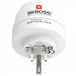 SKROSS Reseadapter Europa till USA m.fl. Jordad