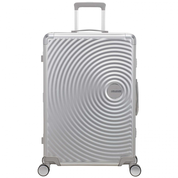 American Tourister Resväska Soundbox Aluminium 77 Large Silver