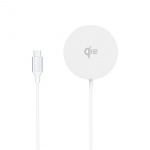 Gear Trådløs Lader Qi2 Rask Lading 15W Sølv/Aluminium